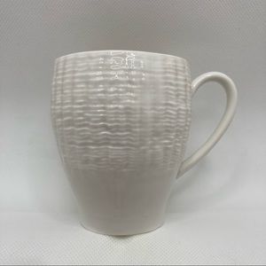 Portmeirion Seascapes Coffee Mug Cup in Pearl White with Embossed Rim